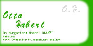 otto haberl business card